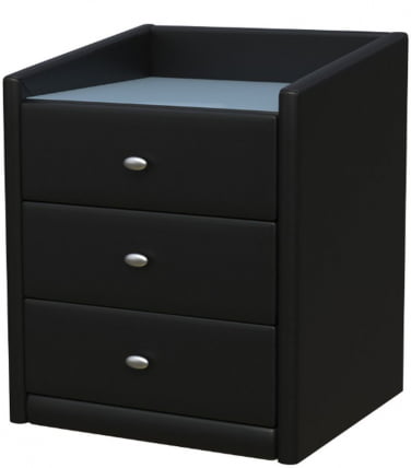 Тумба прикроватная с 3-мя ящиками №5 Черная_0