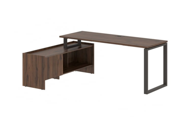 Стол с тумбой EDIS EQCT 19614 Дуб Денвер темный Мокко_0