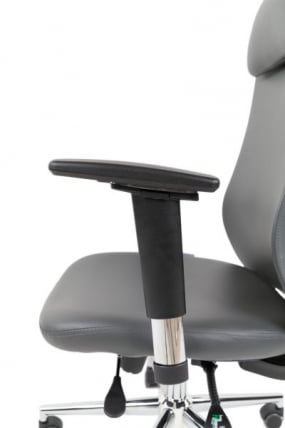 Офисное кресло CХАИРМАН 500 ЛЮКС (ЛУКС) ЭКО экокожа Серый / CHAIRMAN (LUX)_5