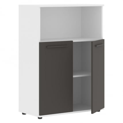 Шкаф с глухими малыми дверьми ЕДИС ЕМCС 85.3 Мокко Мокко Белый / EDIS EMCS_1