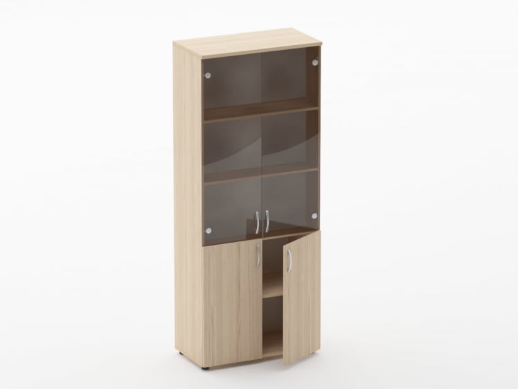 Шкаф высокий со стеклом Глассй 6.19.151 Туя / Glassy_1