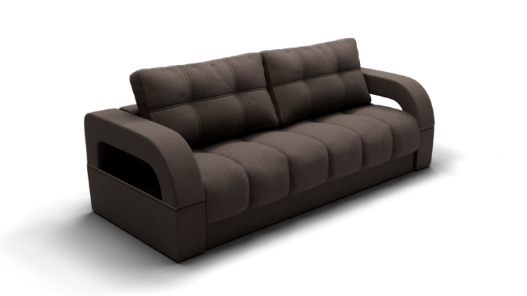 Диван Рич-1 (ЗР) Цвет фасада: Коричневый; Тип: Прямой; Материал фасада: Металл/Велюр_0