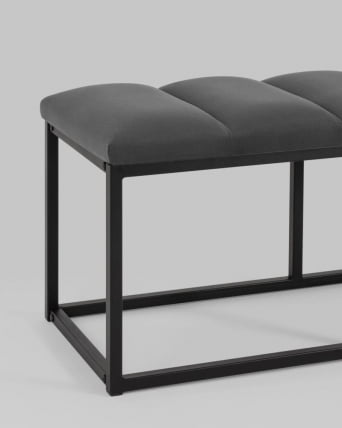 Банкетка Хостен 2 велюр Темно-серый_4