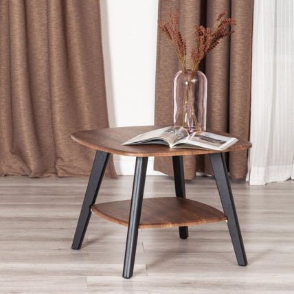 Журнальный стол РИО мдф, 65х65х50 см, орех кантри/черный / RIO_4