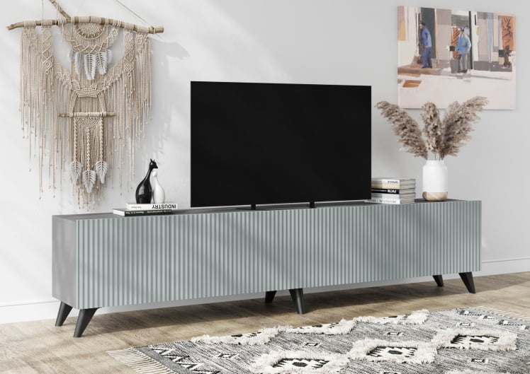 Тумба под ТВ СКАНДИ ШИФЕР СЕРЫЙ/ГРИН ГРЕЙ СОФТ_0