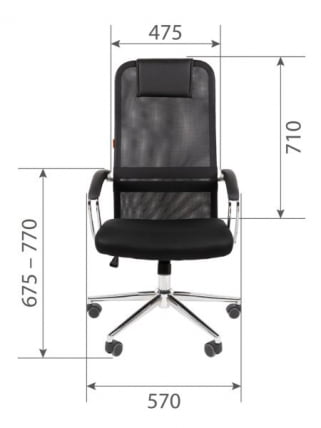 Кресло руководителя CХАИРМАН 612 Черный / CHAIRMAN_15