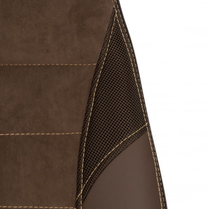 Кресло INTER (24) кож/зам/флок/ткань, коричневый, 36-36/6/TW-24_6