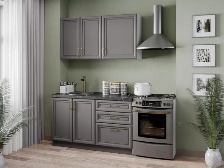 Панель окончание шкафа кухонного 722 Джелатто ЛД 241.900.000 Оникс серый_1