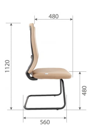 Офисное кресло CХАИРМАН 500 В (В) ЭКО экокожа Бежевый / CHAIRMAN (V)_14