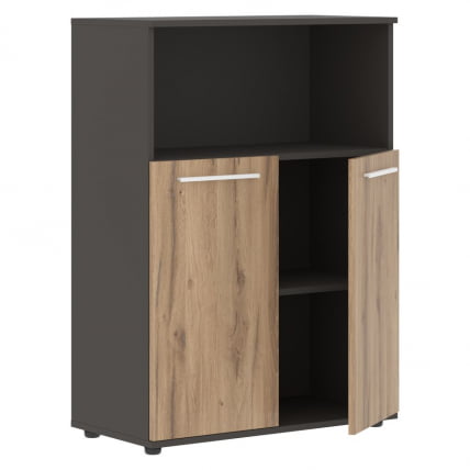 Шкаф с глухими малыми дверьми ЕДИС ЕМCС 85.3 Дуб Денвер светлый Белый Мокко / EDIS EMCS_1