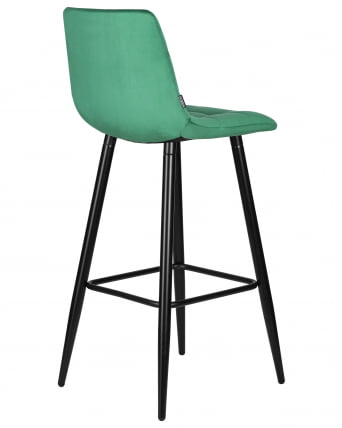 Стул барный DOBRIN NICOLE (черные матовые ножки, зелёный велюр (108-64))_3