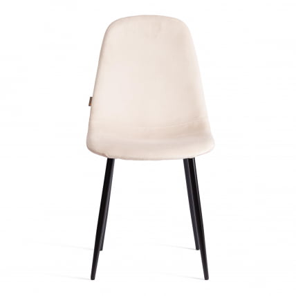 Стул BREEZE (mod. JSC-58) Велюр/металл , 44 х 53 х 86 см, beige (бежевый) HLR2 / черный_4