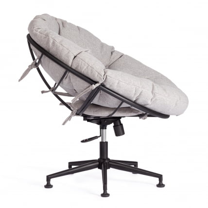 Кресло CLOUDE рогожка/металл, 97х98х90-96см, серо-бежевый, 3M 16/2_2