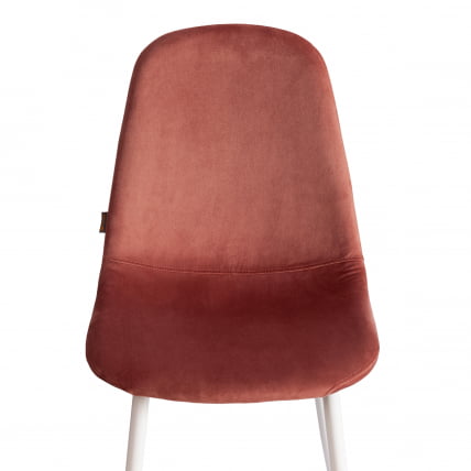 Стул BREEZE (mod. JSC-58) Велюр/металл , 44 х 53 х 86 см, Coral (коралловый) HLR44 / белый_5