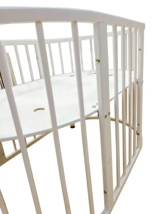 Кровать-трансформер с двумя матрасами Merry Happy Mini матовая Слоновая кость_1