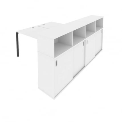 Рабочая станция с опорным шкафом-купе Metal System Б.РС-СШК-4.3 Белый/Антрацит_0