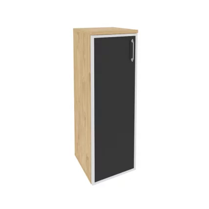 Шкаф средний узкий левый ONIX O.SU-2.4R(L) black Тиквуд Светлый_0