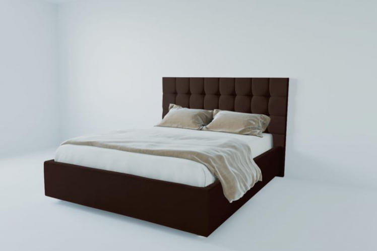 Мягкая интерьерная кровать &куот;Венеция&куот; без основания Цвет фасада: Коричневый; Цвет корпуса: Коричневый; Материал фасада: Искусственная кожа; Размер: 1600х2000 мм; Спальное место: 1600х2000 мм / "Венеция"_0
