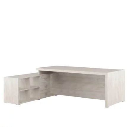 Стол письменный на опорной тумбе, левый SOL29711402 Светлый дуб_0