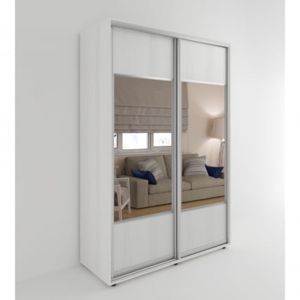 Шкаф-купе 3-х дверный Акцент-Дуэт Д 1500х600 Выбеленное дерево_0