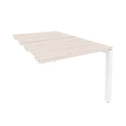 Стол-приставка двойной на П-образном м/к к опорным элем. ONIX O.MP-D.SPR-1.8 Денвер Светлый/Белый_0