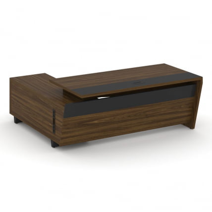 Стол руководителя с опорной тумбой, правый Corner COR.SRT-20(R) Орех Лоренцо Графит_0