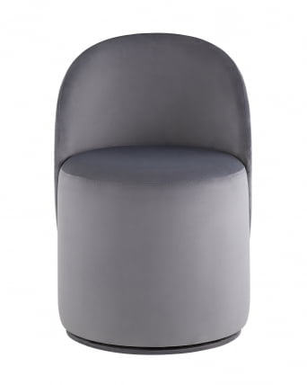 Пуф Лореен вращающийся велюр Серый / Loreen_1