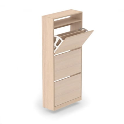 Тумба для обуви 3-х уровневая Дуб молочный_1