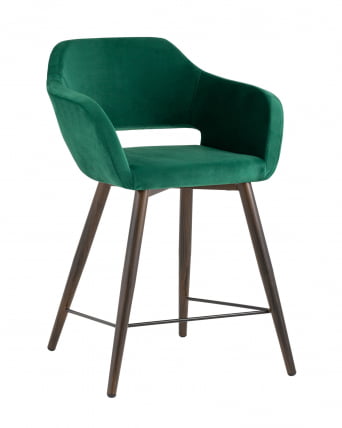 Стул полубарный Саймон ПЛ велюр Темно-зелёный_0