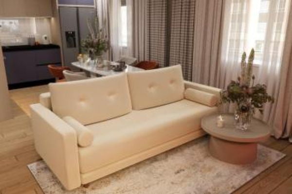 Диван прямой Санднес (Berhouse) Цвет фасада: Грей рогожка; Тип: Прямой; Материал фасада: Микророгожка_3