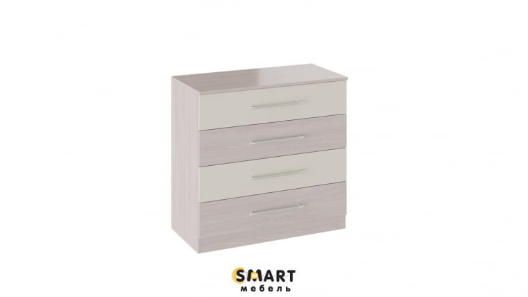 Комод Мишель Ясень шимо/Бежевый фон глянец_0