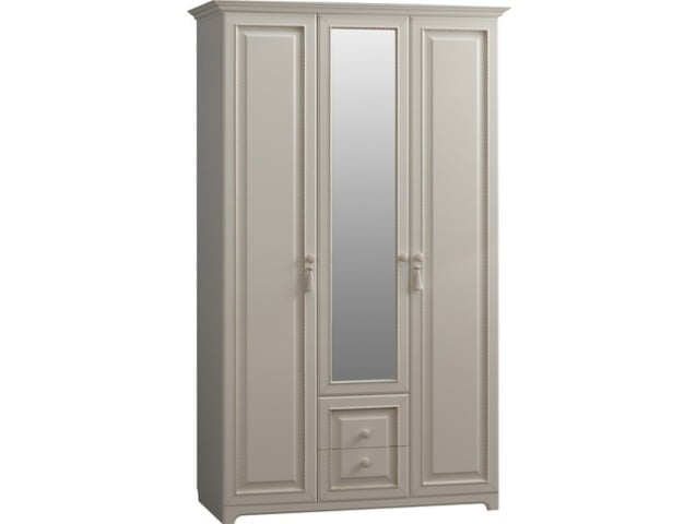 Шкаф 3-створчатый Белла  модуль 04 белый/джелато софт_0