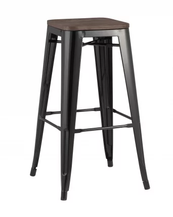 Стул барный TOLIX WOOD Черный_0