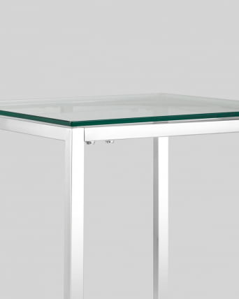 Журнальный стол ТАУН 40x40 Серебро_3