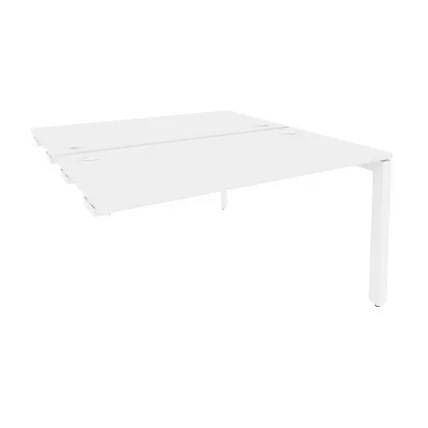 Стол-приставка двойной на П-образном м/к к опорным элем. ОНИКС О.МП-Д.СПР-3.7 Белый Бриллиант / ONIX O.MP-D.SPR-3.7_0