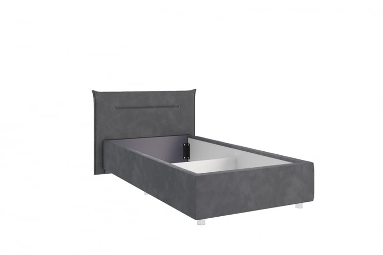 Кровать 0.9 Альба КМ0.9-16 графит (велюр)_1