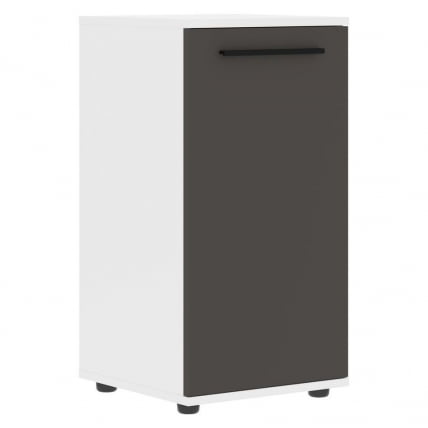 Шкаф колонка с глухой малой дверью ЕДИС ЕЛCС 42.1 Мокко Черный Белый / EDIS ELCS_0