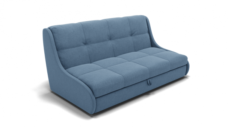 Диван Куба 1400 (ЗР) Цвет фасада: Голубой; Тип: Прямой; Материал фасада: Металл/Велюр_0