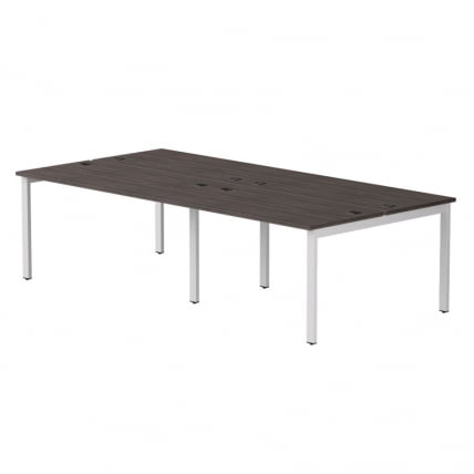 Бенч-система на 4 места на металлокаркасе, опоры 90 гр Everprof EVO 254S119 Дуб Пасадена Белый_0