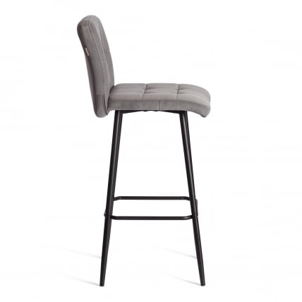 Барный стул Medeo/Медео велюр, серый, 29, 45х56х113 см_1