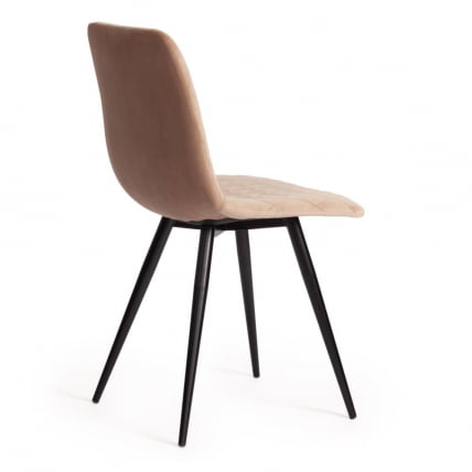 Стул CHILLY X (mod. 7096-1) / 1 шт. в упаковке ткань/металл, 45x53х88 см, высота до сиденья 50 см, бежевый barkhat 5/черный_2