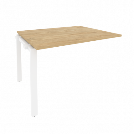 Проходной наборный элемент переговорного стола ОНИКС О.МП-НПРГ-2 Тиквуд Светлый/Белый / ONIX O.MP-NPRG-2_0