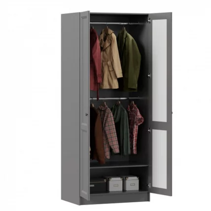 Шкаф двухстворчатый Амели ЛД 642.830.000 Оникс серый_2