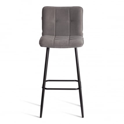 Барный стул Bari/Бари велюр, серый, 29, 45х56х110 см_4