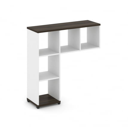 Надставка на стол низкая без наполнения CONCEPT CN.NN-001 Дуб Мали Белый бриллиант Черный металл_0