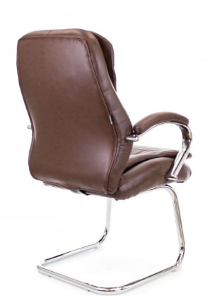 Кресло для посетителей Everprof Valencia CF Экокожа Коричневый_3
