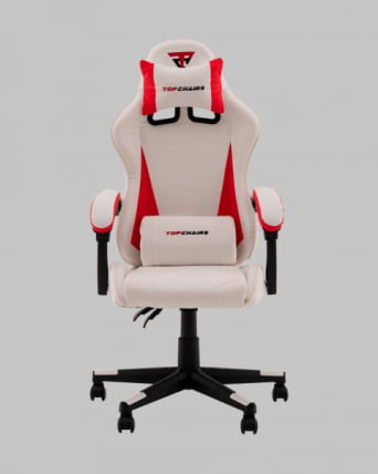 Кресло спортивное ТопЧаирс Пхантом бело-красный / TopChairs Phantom_1