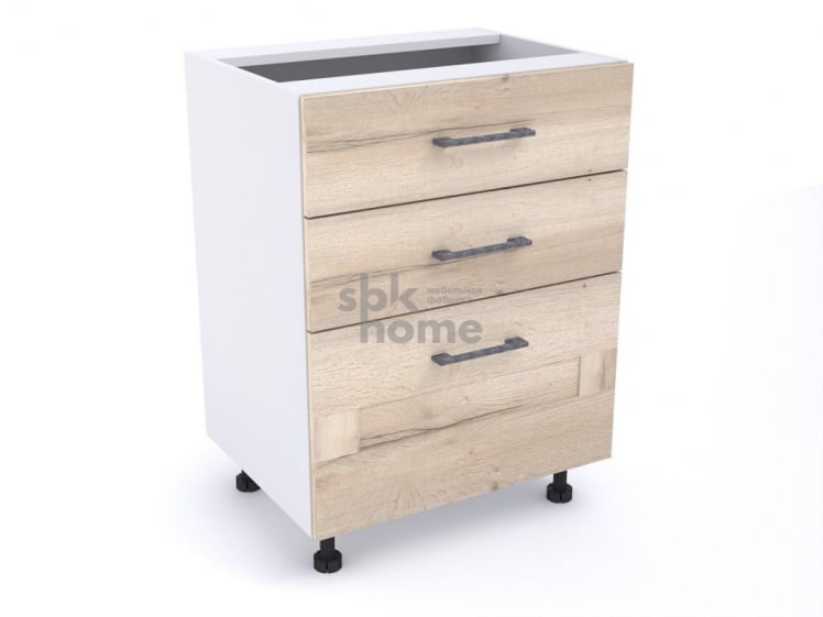 Стол с ящиками СЯ-60 (520), Дублин (600*520*820) Дуб галифакс белый, 21681 _0