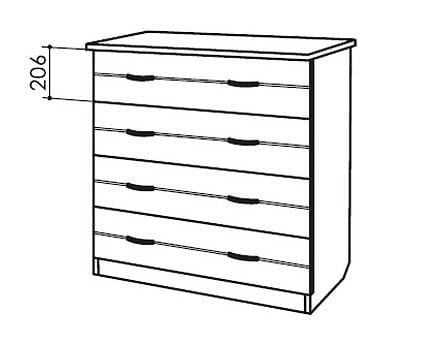 Комод Классик венге/дуб млечный_1