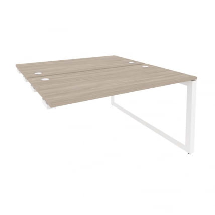 Стол-приставка двойной на О-образном м/к к опорым элем. ONIX O.MO-D.SPR-3.7 Дуб Аттик/Белый_0